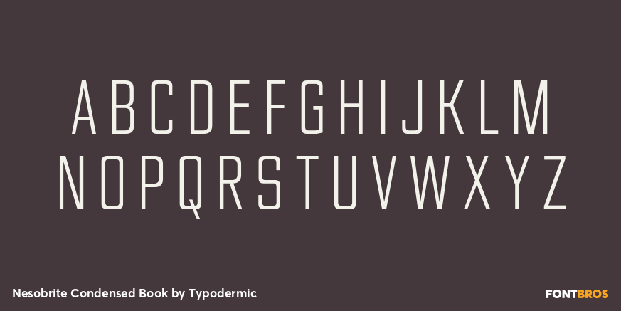 Nesobrite Condensed Book Font Poster #2