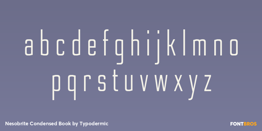 Nesobrite Condensed Book Font Poster #3