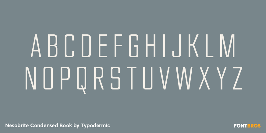 Nesobrite Condensed Book Font Poster #1