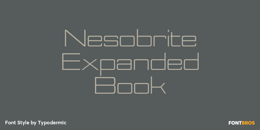 Nesobrite Expanded Book Font Poster #1