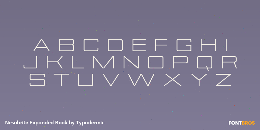 Nesobrite Expanded Book Font Poster #1