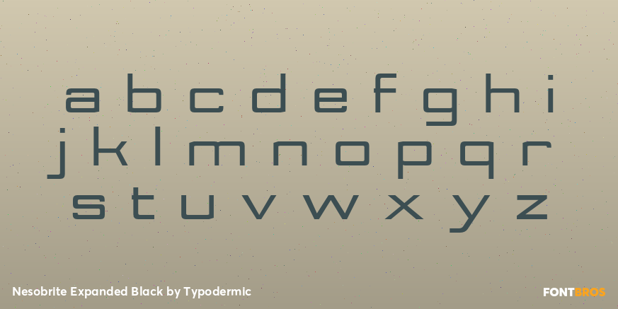Nesobrite Expanded Black Font Poster #3