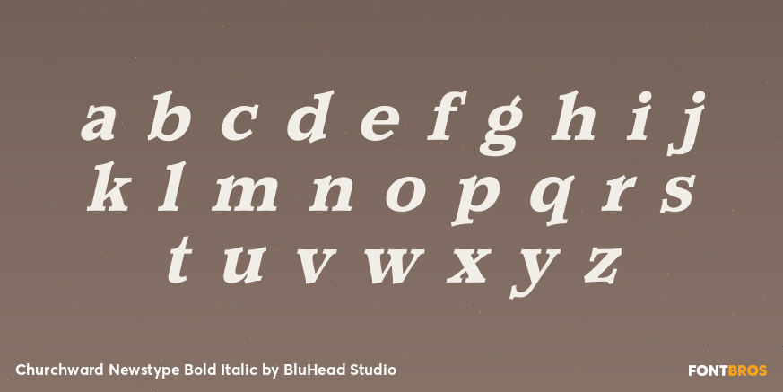 Churchward Newstype Bold Italic Font Poster #3