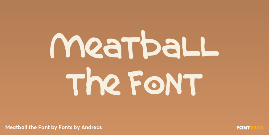 Meatball the Font Font Poster