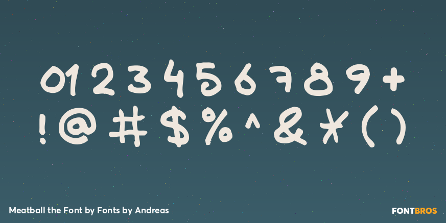 Meatball the Font Font Poster #4