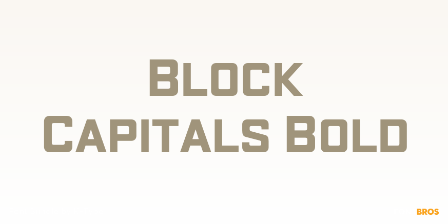 Block Capitals Bold Poster