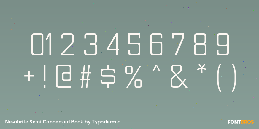 Nesobrite Semi Condensed Book Font Poster #1