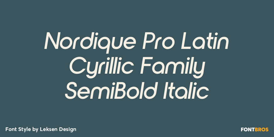 Nordique Pro Latin Cyrillic Family SemiBold Italic Poster