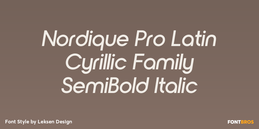 Nordique Pro Latin Cyrillic Family SemiBold Italic Poster