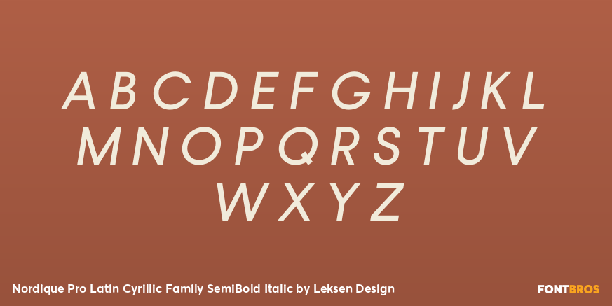 Nordique Pro Latin Cyrillic Family SemiBold Italic Font Poster #2