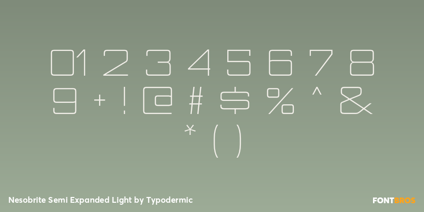 Nesobrite Semi Expanded Light Font Poster #1
