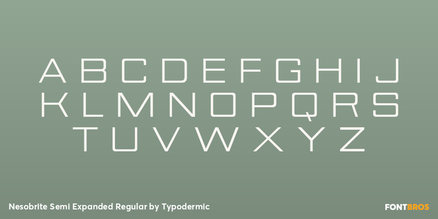 Nesobrite Semi Expanded Regular Font Poster #2