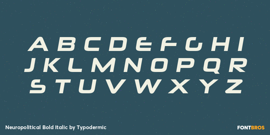 Neuropolitical Bold Italic Font Poster #2