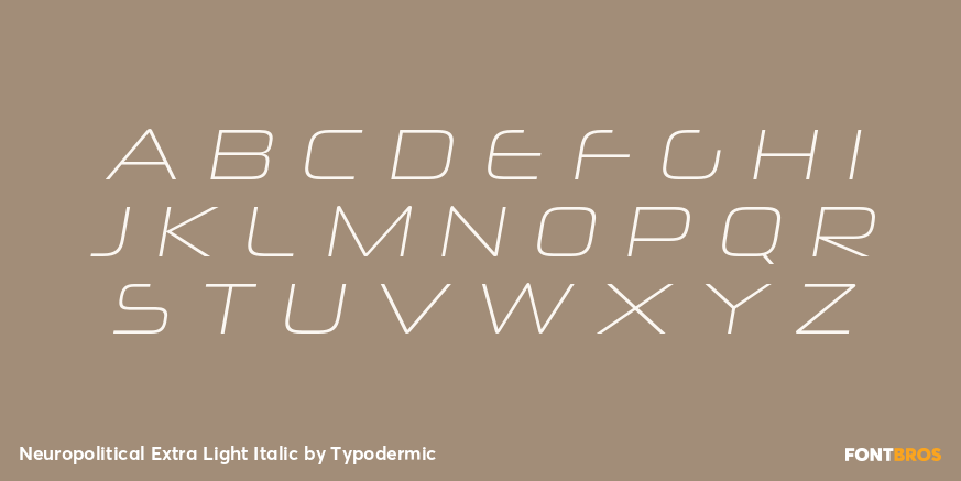 Neuropolitical Extra Light Italic Font Poster #2