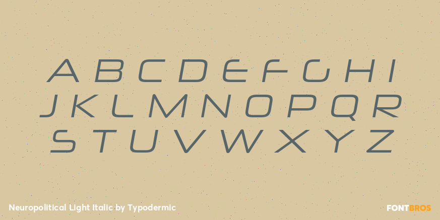 Neuropolitical Light Italic Font Poster #2