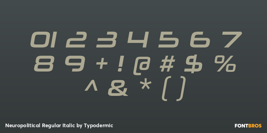 Neuropolitical Regular Italic Font Poster #1