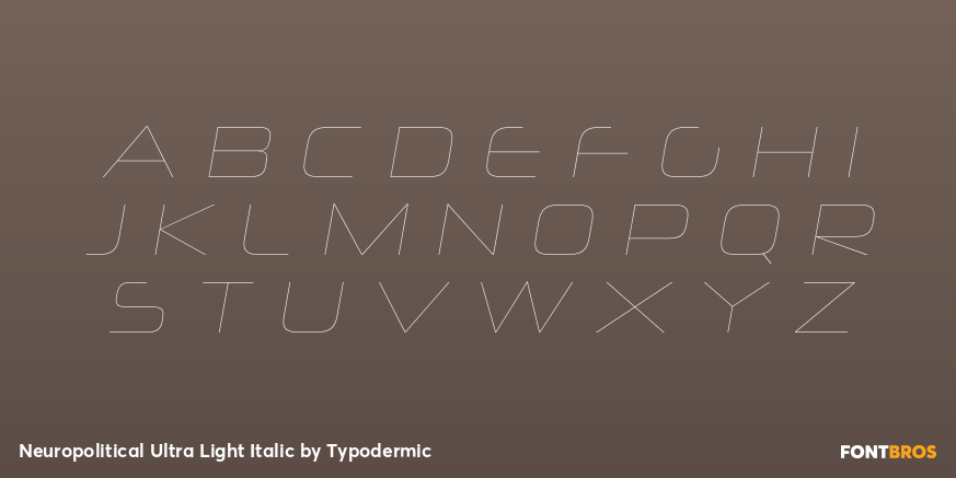 Neuropolitical Ultra Light Italic Font Poster #1