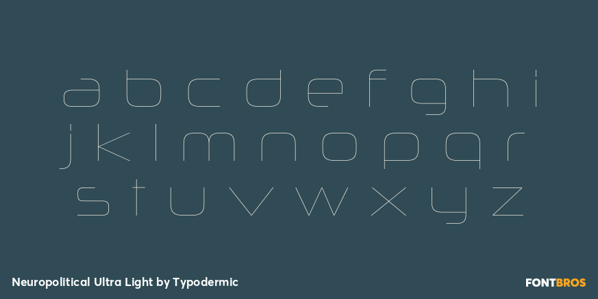 Neuropolitical Ultra Light Font Poster #3