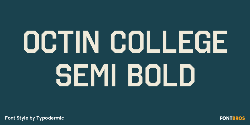 Octin College Semi Bold Font Poster #1