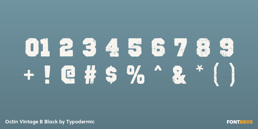 Octin Vintage B Black Font Poster #4