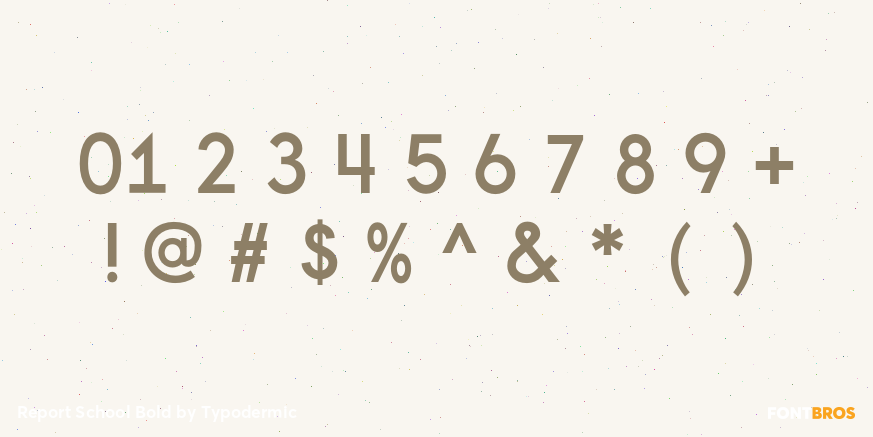 Report School Bold Font Poster #1