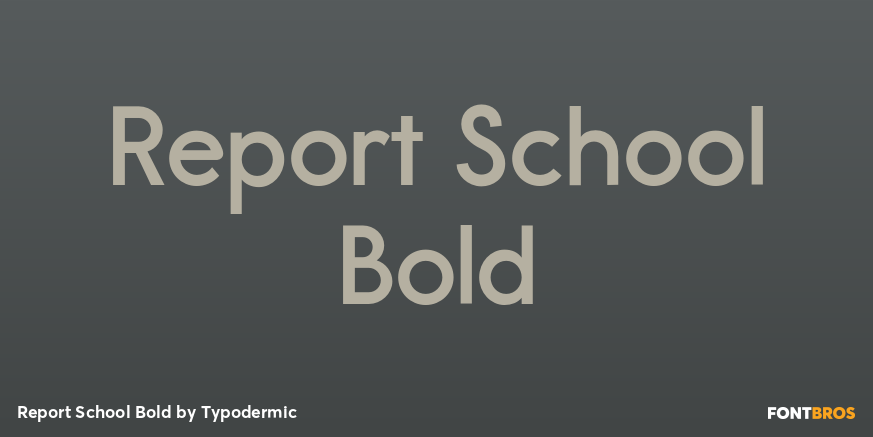 Report School Bold Font Poster #1