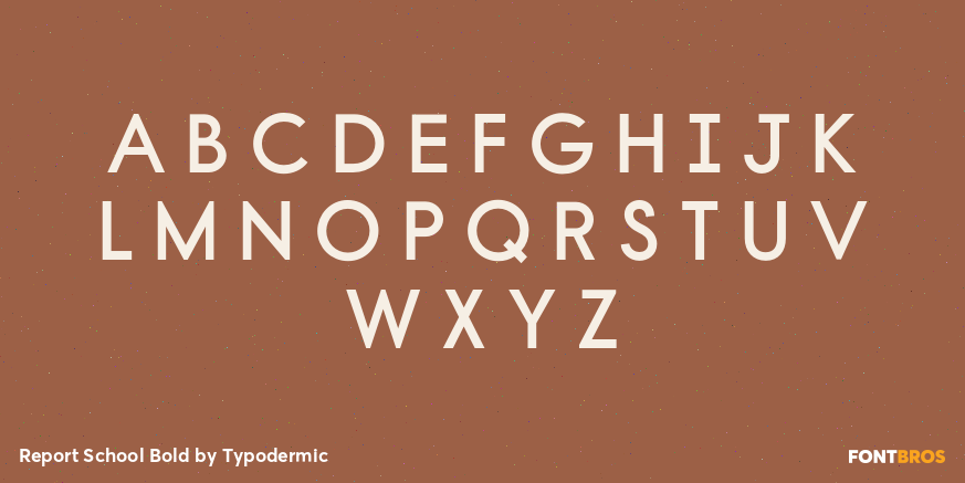 Report School Bold Font Poster #2