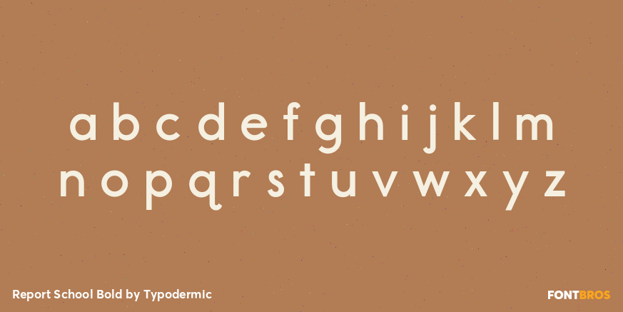 Report School Bold Font Poster #1