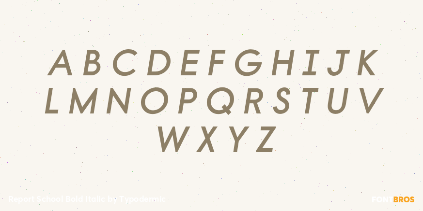 Report School Bold Italic Font Poster #1
