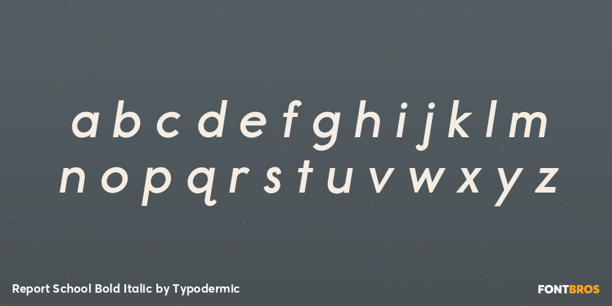 Report School Bold Italic Font Poster #1