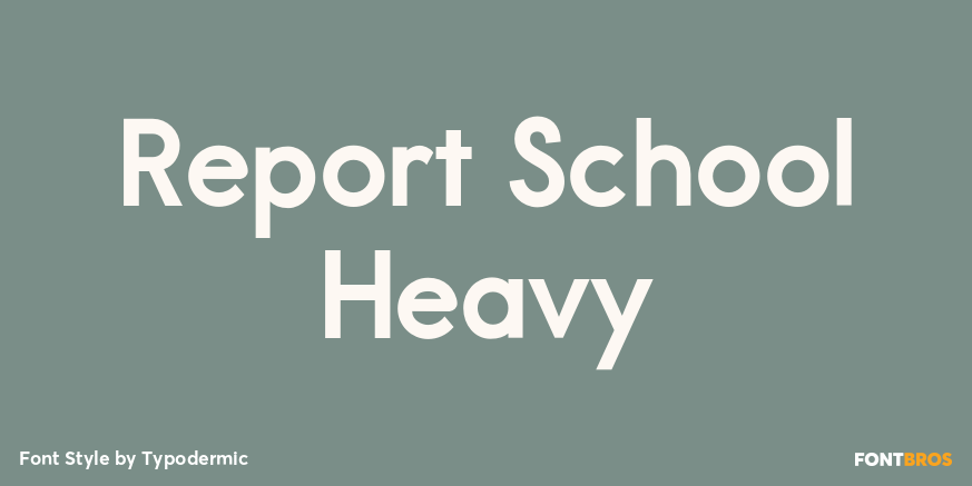 Report School Heavy Font Poster #1
