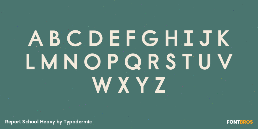 Report School Heavy Font Poster #1