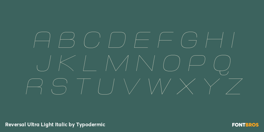 Reversal Ultra Light Italic Font Poster #2