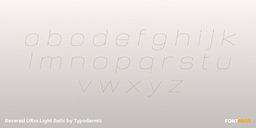 Reversal Ultra Light Italic Font Poster #3