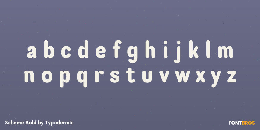 Scheme Bold Font Poster #3