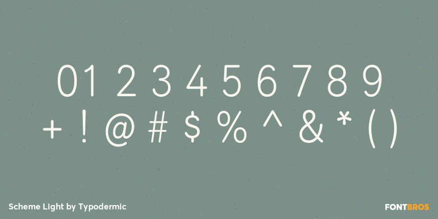 Scheme Light Font Poster #4