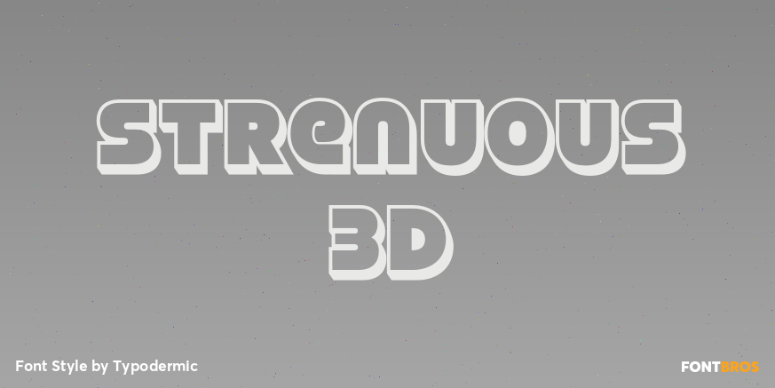 Strenuous 3D Font Poster #1