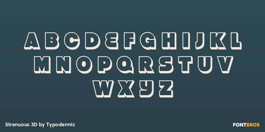 Strenuous 3D Font Poster #2