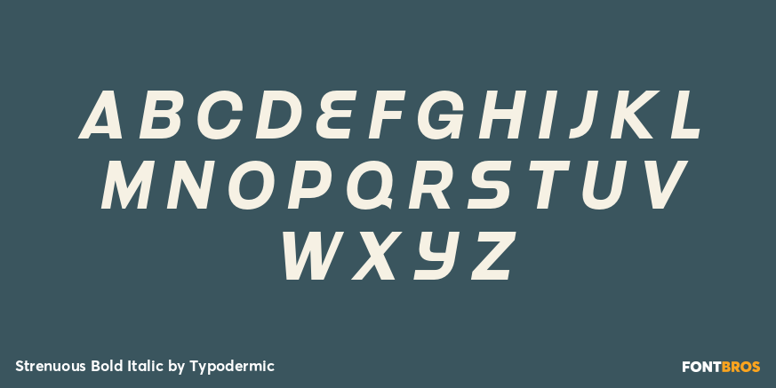 Strenuous Bold Italic Font Poster #2