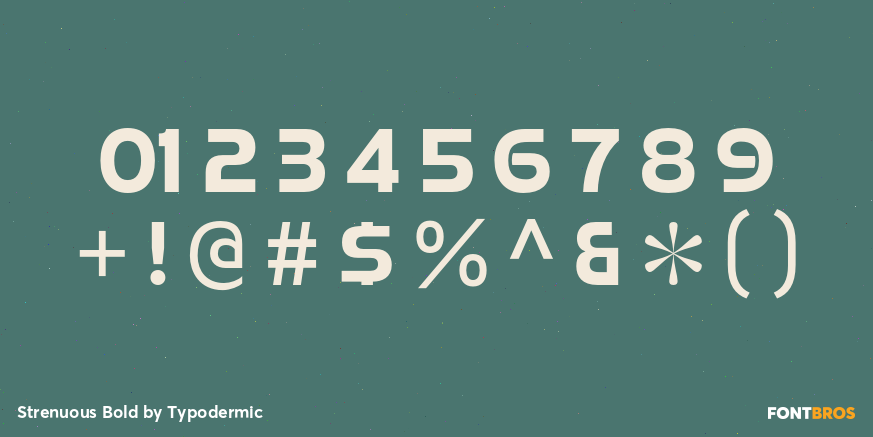 Strenuous Bold Font Poster #1