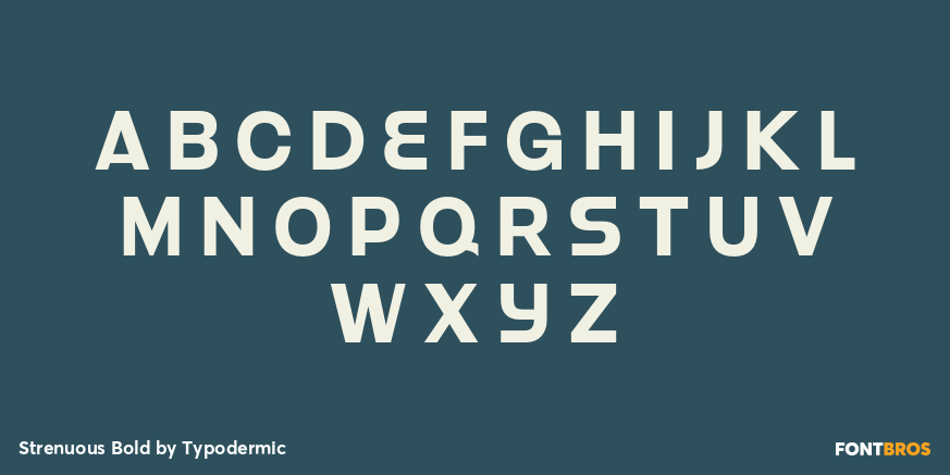 Strenuous Bold Font Poster #2