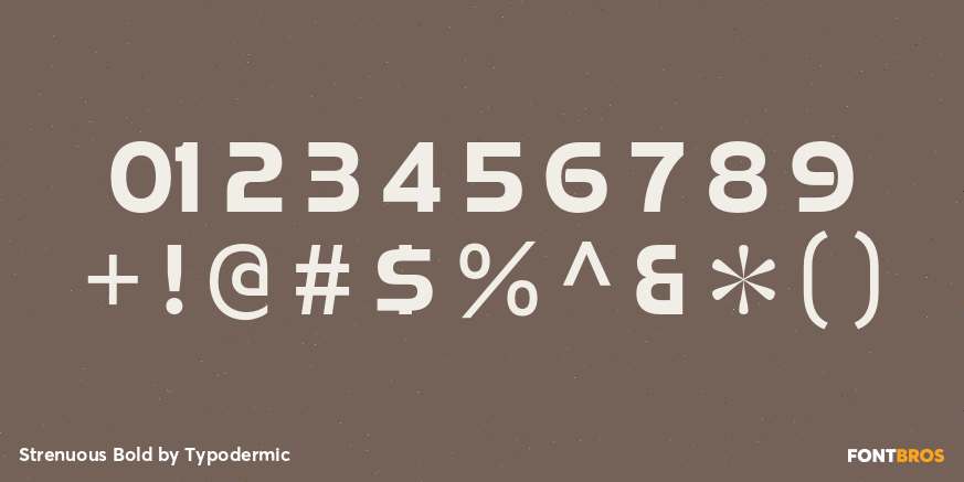 Strenuous Bold Font Poster #4