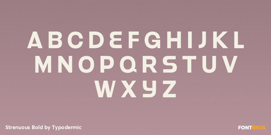 Strenuous Bold Font Poster #1