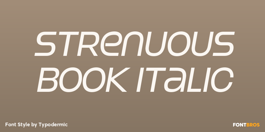 Strenuous Book Italic Poster