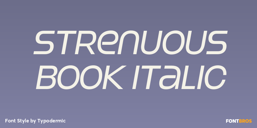 Strenuous Book Italic Poster
