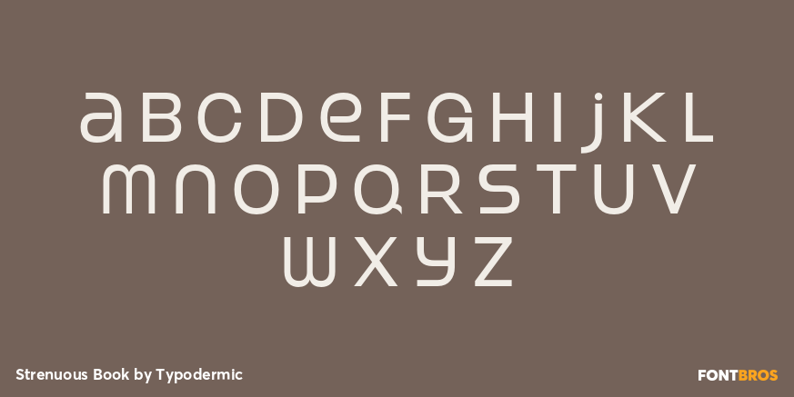 Strenuous Book Font Poster #3