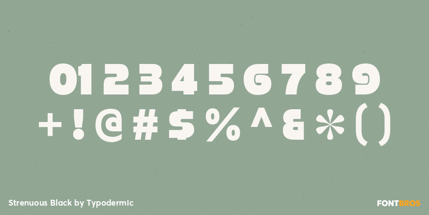 Strenuous Black Font Poster #1