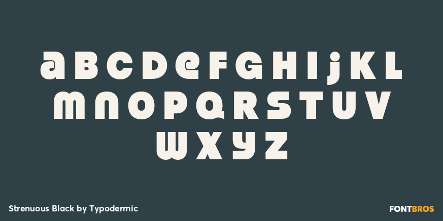 Strenuous Black Font Poster #1
