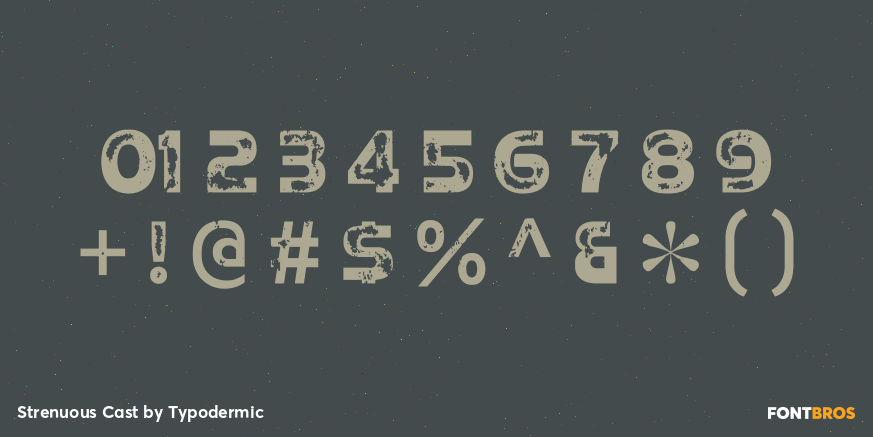 Strenuous Cast Font Poster #4