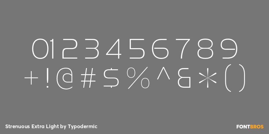 Strenuous Extra Light Font Poster #1